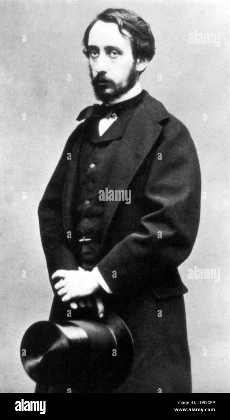 Der französische Maler und Bildhauer EDGAR DEGAS ( Paris 1834 - 1917 ) - IMPRESSIONISMO - IMPRESSIONISMUS - ARTE - KUNST - Pittore - ritratto - Portrait - Zylinderhut - Zylinderhut - cappello a cilindro - Cravatta - Krawatte - papillon - barba - Bart - BELLE EPOQUE -- -- Archivio GBB Stockfoto