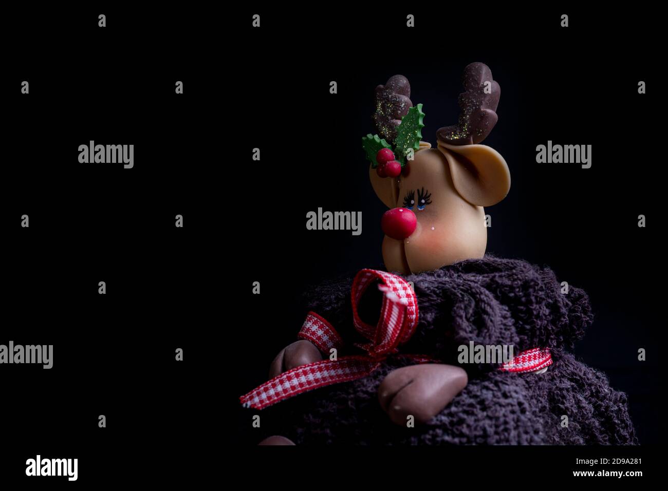 Rudolph der weihnachtsmann Rentier Stockfoto