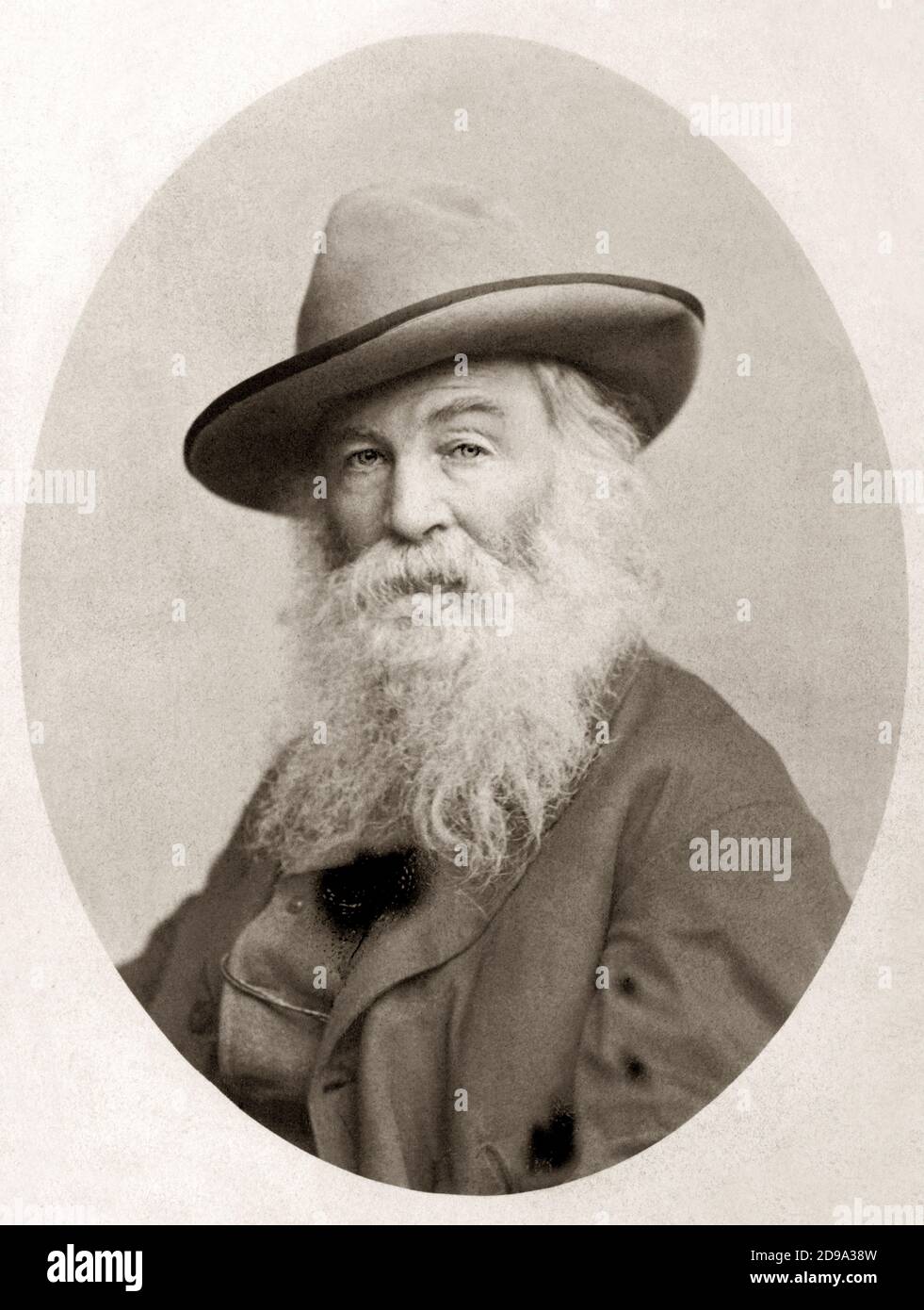 1871 : der berühmteste US-Dichter WALT WHITMAN ( 1819 - 1892 ). Foto von Henry Ulke & Bro. , Washington , D.C. - POESIA - POETA - POESIE - Portrait - ritratto - hat - cappello - weißer Bär - barba bianca - alter Mann - uomo anziano vecchio - LETTERATURA - LITERATUR - letterato - HOMOSEXUELL - Homosexualität - omosessualità - LGBT - Omosesuale - Portrait - ritratto ---- Archivio GBB Stockfoto