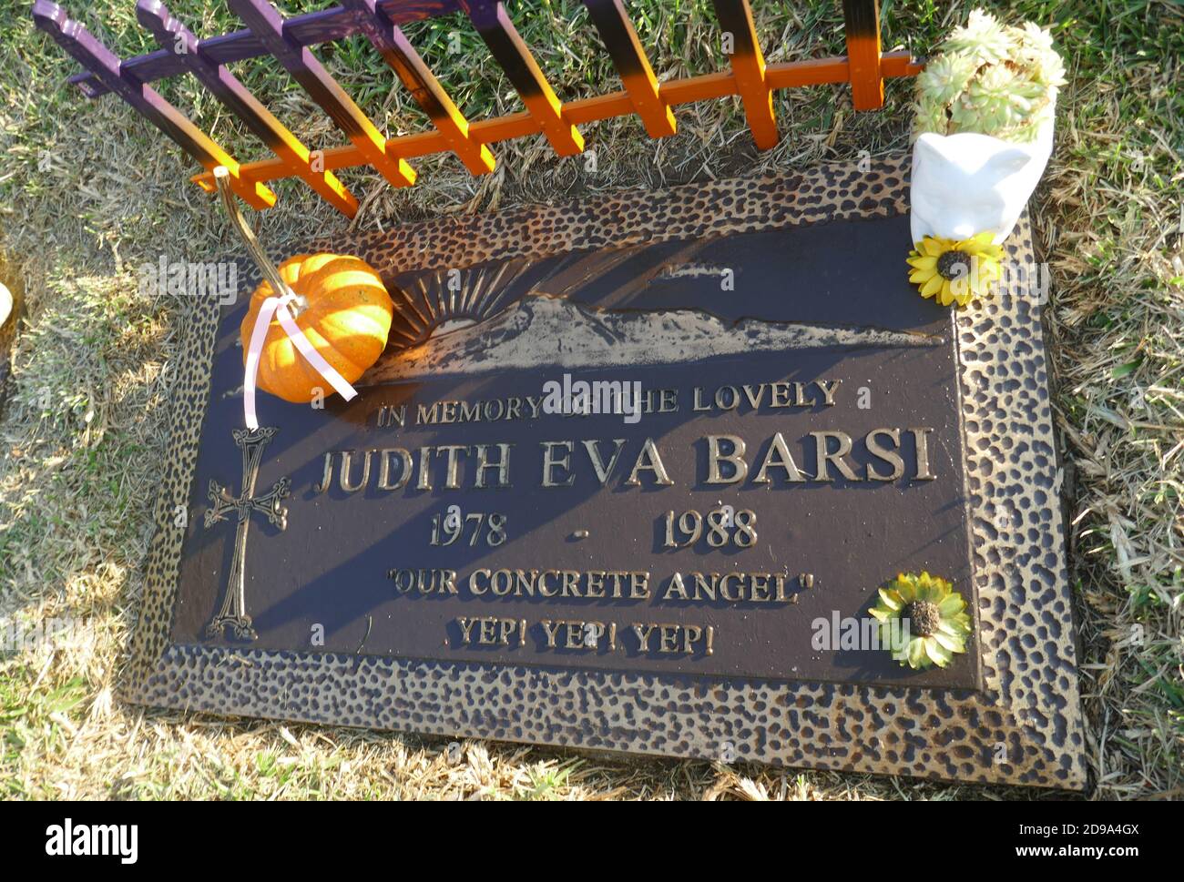 Los Angeles, Kalifornien, USA 3. November 2020 EIN allgemeiner Blick auf die Atmosphäre des Grabes der Schauspielerin Judith Barsi im Forest Lawn Hollywood Hills Memorial Park am 3. November 2020 in Los Angeles, Kalifornien, USA. Foto von Barry King/Alamy Stockfoto Stockfoto