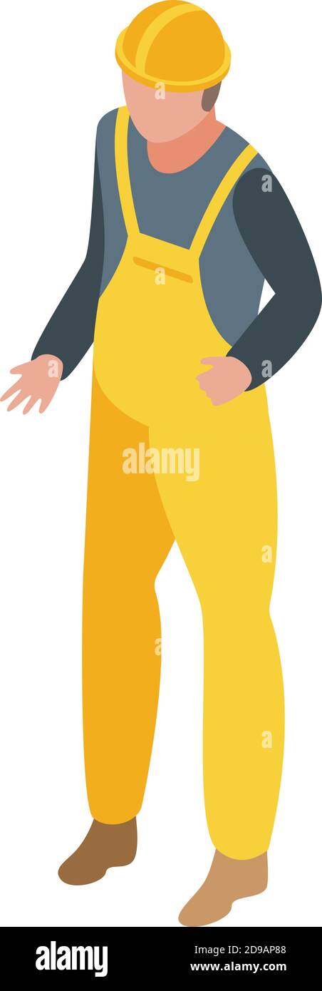 Jobsymbol für Konstrukteur Student. Isometrisch von Konstruktor Student Job Vektor-Symbol für Web-Design isoliert auf weißem Hintergrund Stock Vektor