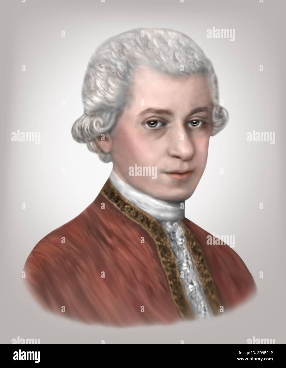 Wolfgang Amadeus Mozart 1756-1791 Österreichischer Komponist Stockfoto