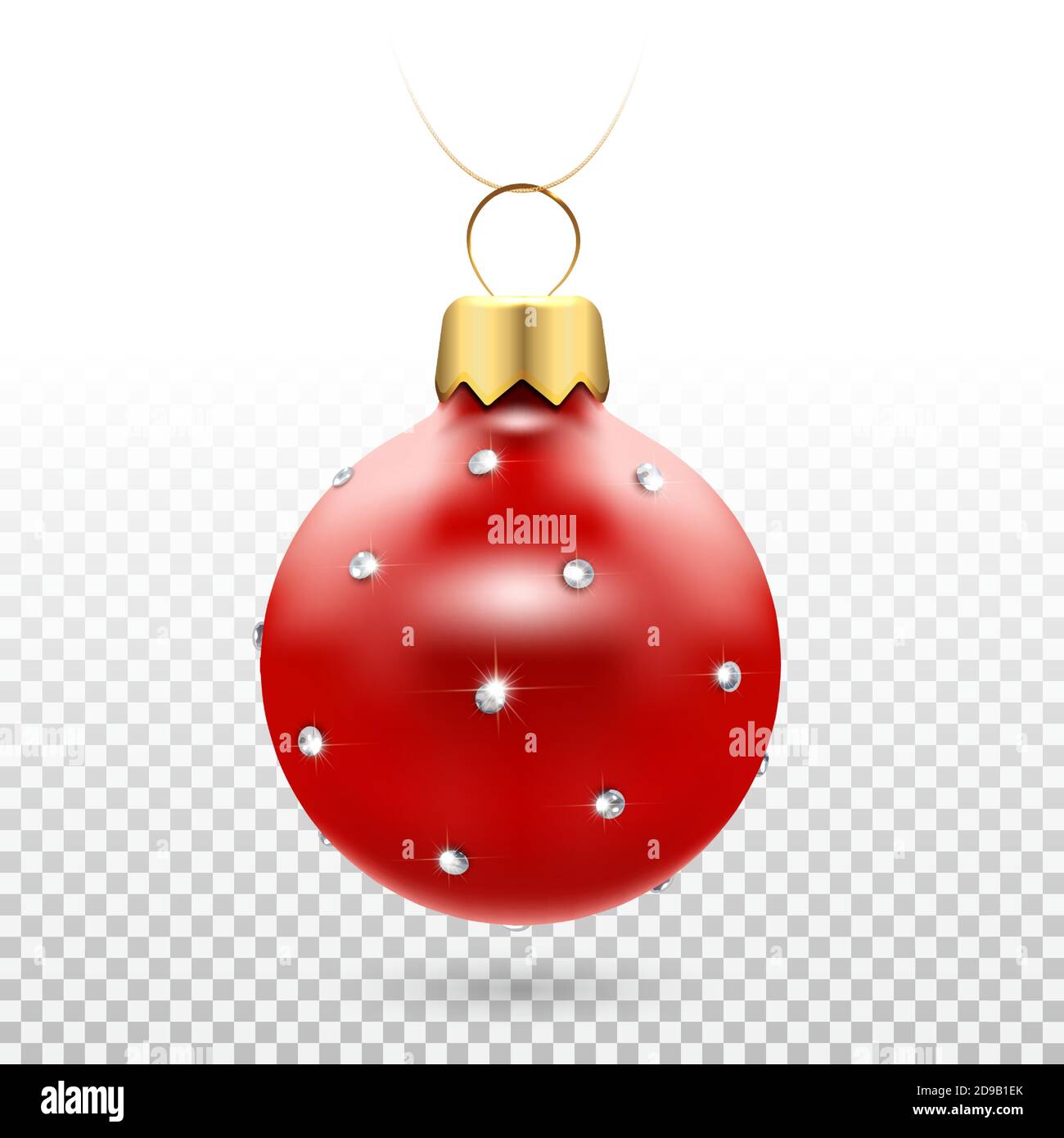 Rote weihnachtskugel funkelt Stock Vektor