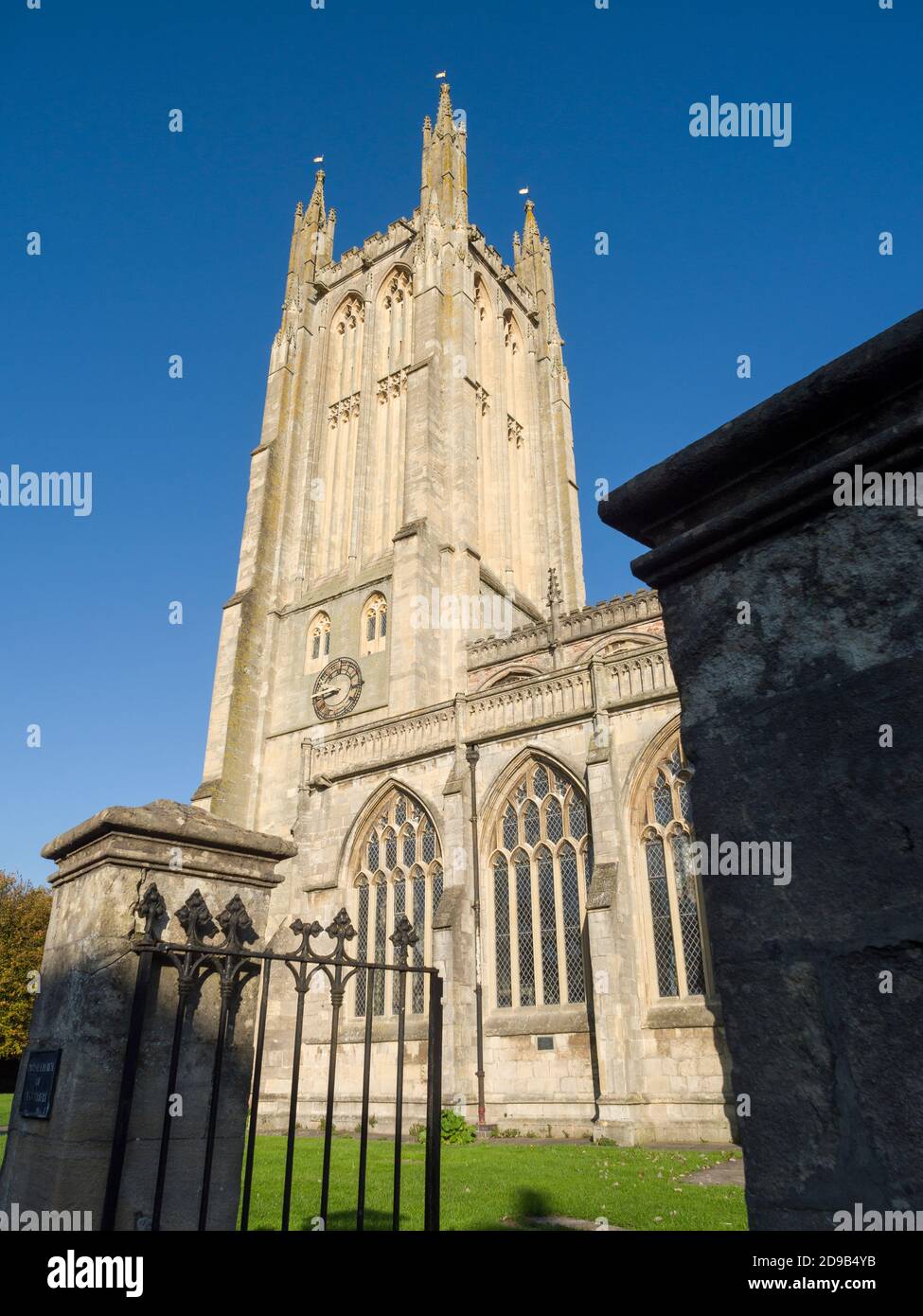 St. Cuthbert's Pfarrkirche in der Stadt Wells, Somerset, England. Stockfoto