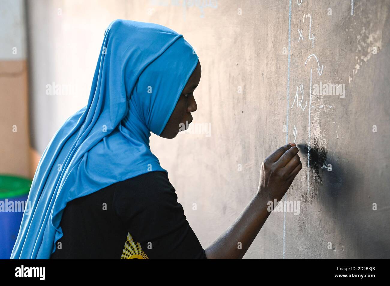 NIGER, Niamey, katholische Schule Mission Garcons , Bildung für muslimische Kinder Stockfoto