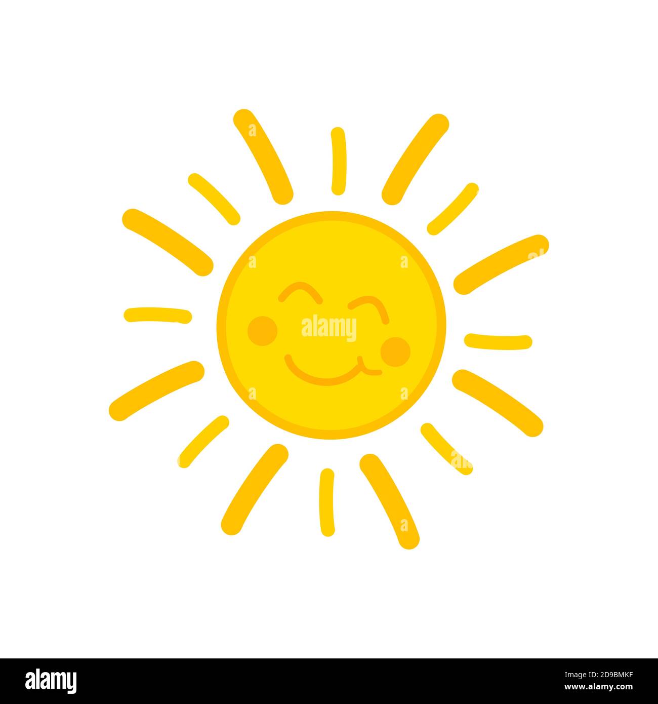 Lächelnde Sonne. Vektorgrafik Stock Vektor