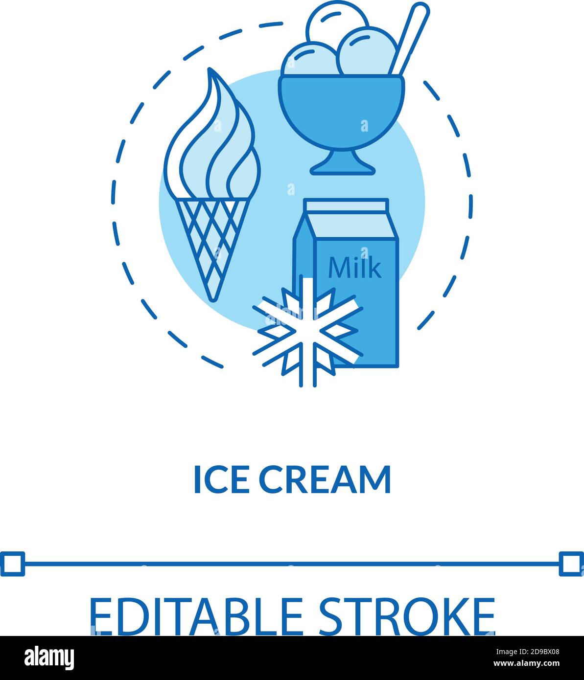 Eis türkisfarbenes Konzept Symbol Stock Vektor