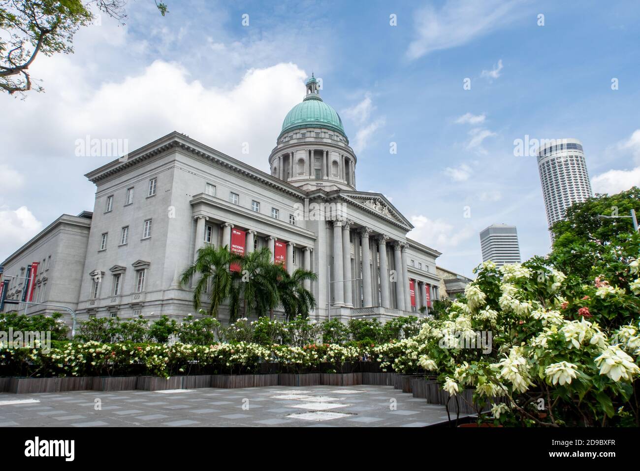 Sinagpore, 21/01/19. National Gallery Singapore, Southeast Asian Art Museum Klassisches Gebäude, das ehemalige Supreme Court Gebäude und Rathaus Stockfoto