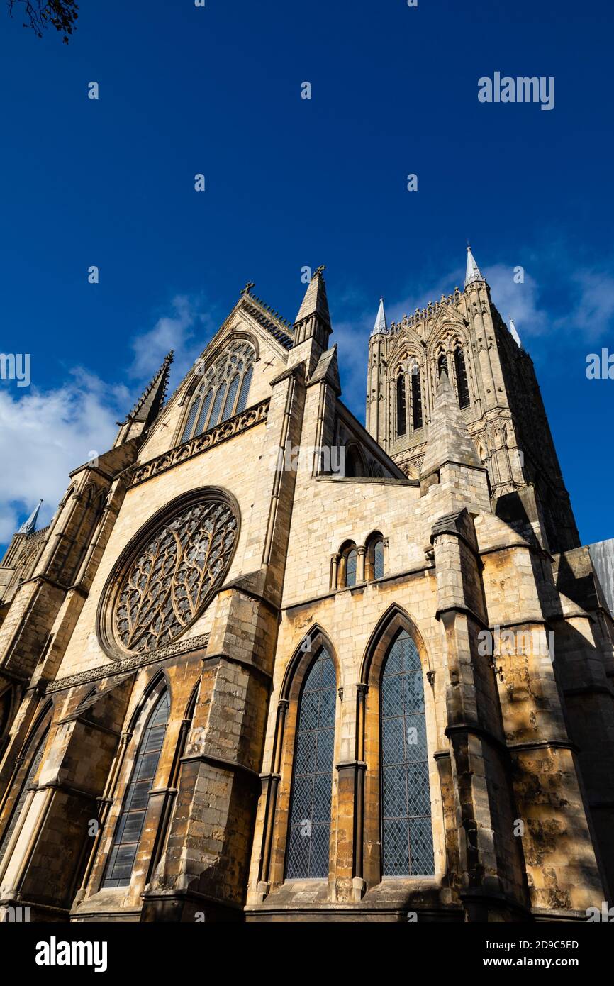Cathedral Church of the Blessed Virgin Mary, Lincoln, Lincolnshire, England, Vereinigtes Königreich. Stockfoto