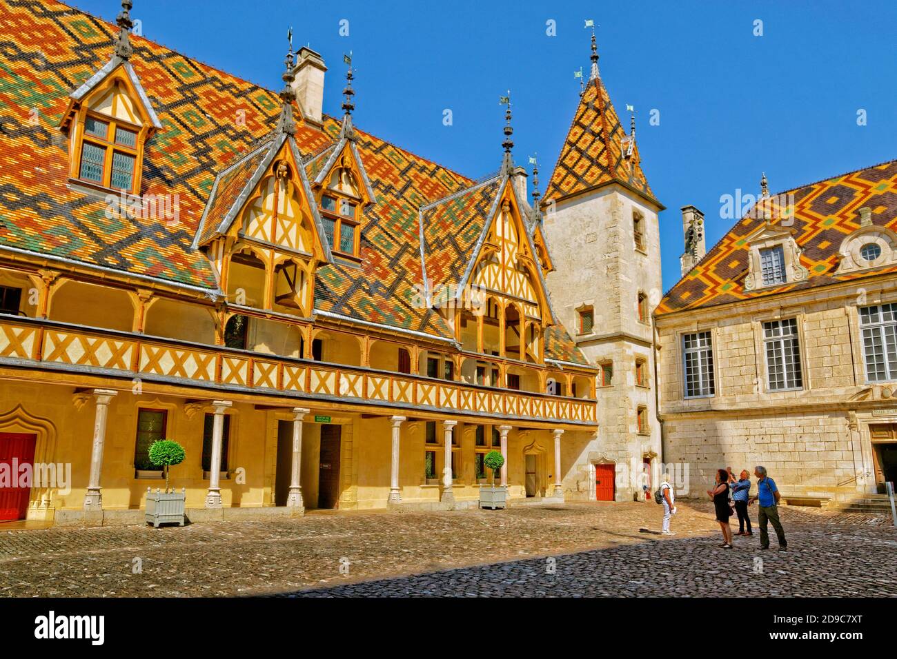 Hospices de Beaune, Hotel Dieu in Beaune, Burgund Region in Frankreich. Stockfoto