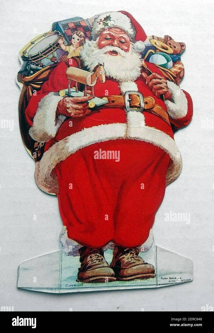 Weihnachten im Vintage-Stil, klassischer Weihnachtsmann Stockfoto