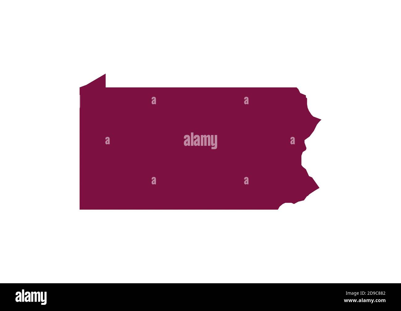 Karte von Pennsylvania Stockfoto