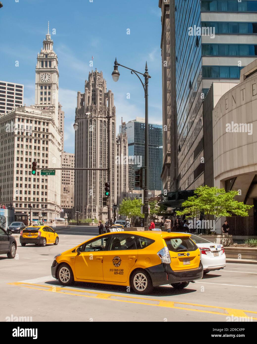 Taxis Chicago, Illinois, USA Stockfoto