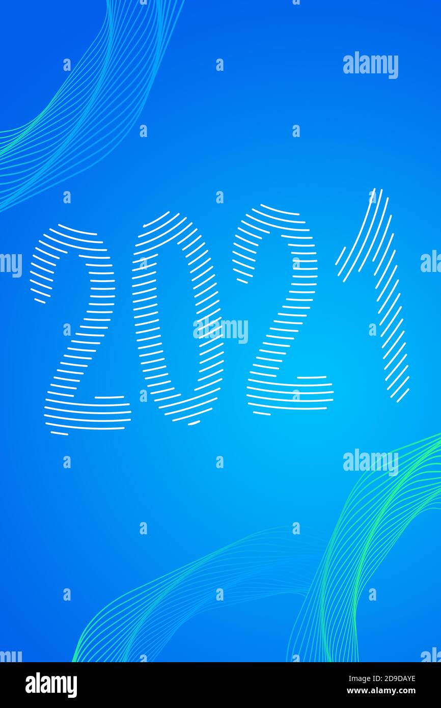 Computer Zeichnung Nummer 2021 Stockfoto