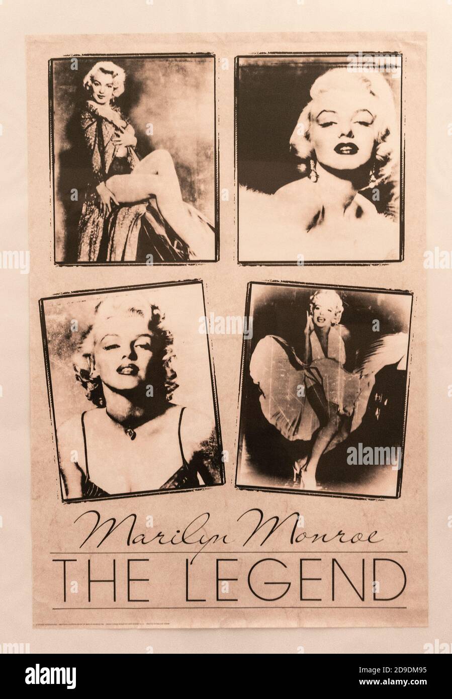 Vintage Marilyn Monroe Poster Stockfoto