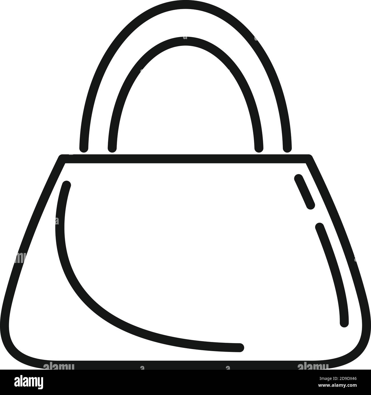 Französisch Frau Tasche Symbol, Umriss Stil Stock Vektor
