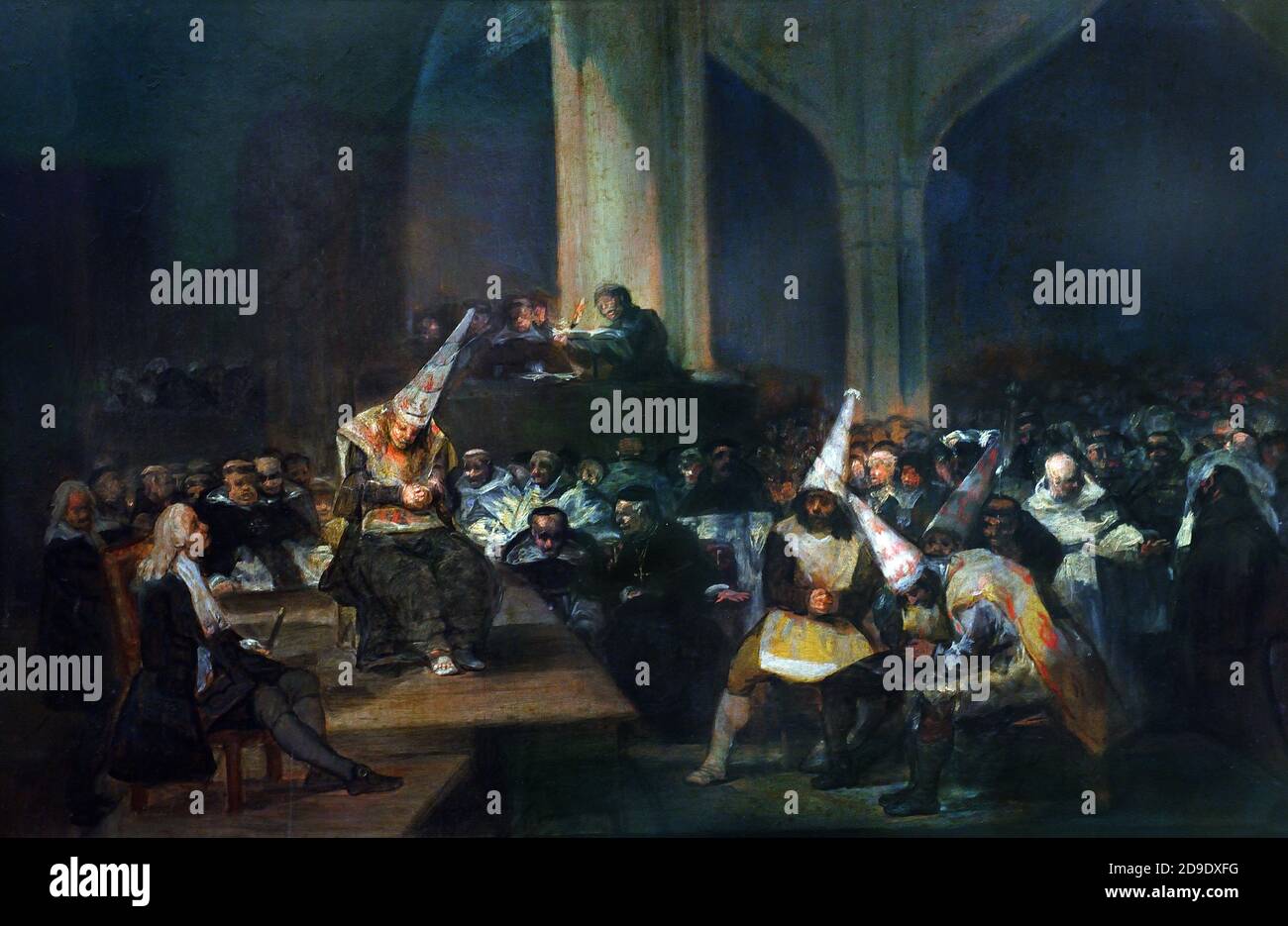Das Inquisition Tribunal, auch bekannt als das Gericht der Inquisition oder die Inquisition Szene, 1812-1819 Francisco José de Goya y Lucientes 1746 – 1828 Spanien, Spanisch, Stockfoto