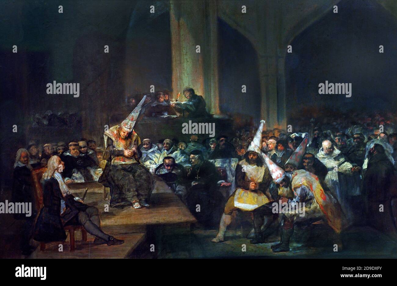 Das Inquisition Tribunal, auch bekannt als das Gericht der Inquisition oder die Inquisition Szene, 1812-1819 Francisco José de Goya y Lucientes 1746 – 1828 Spanien, Spanisch, Stockfoto