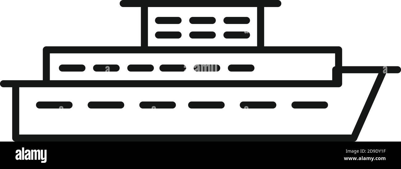 Kreuzfahrt-Symbol, Umriss Stil Stock Vektor