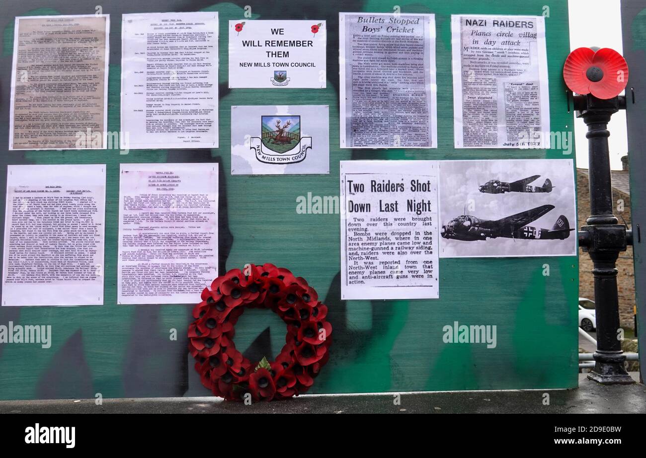 Rembrance Day in New Mills, Derbyshire Stockfoto