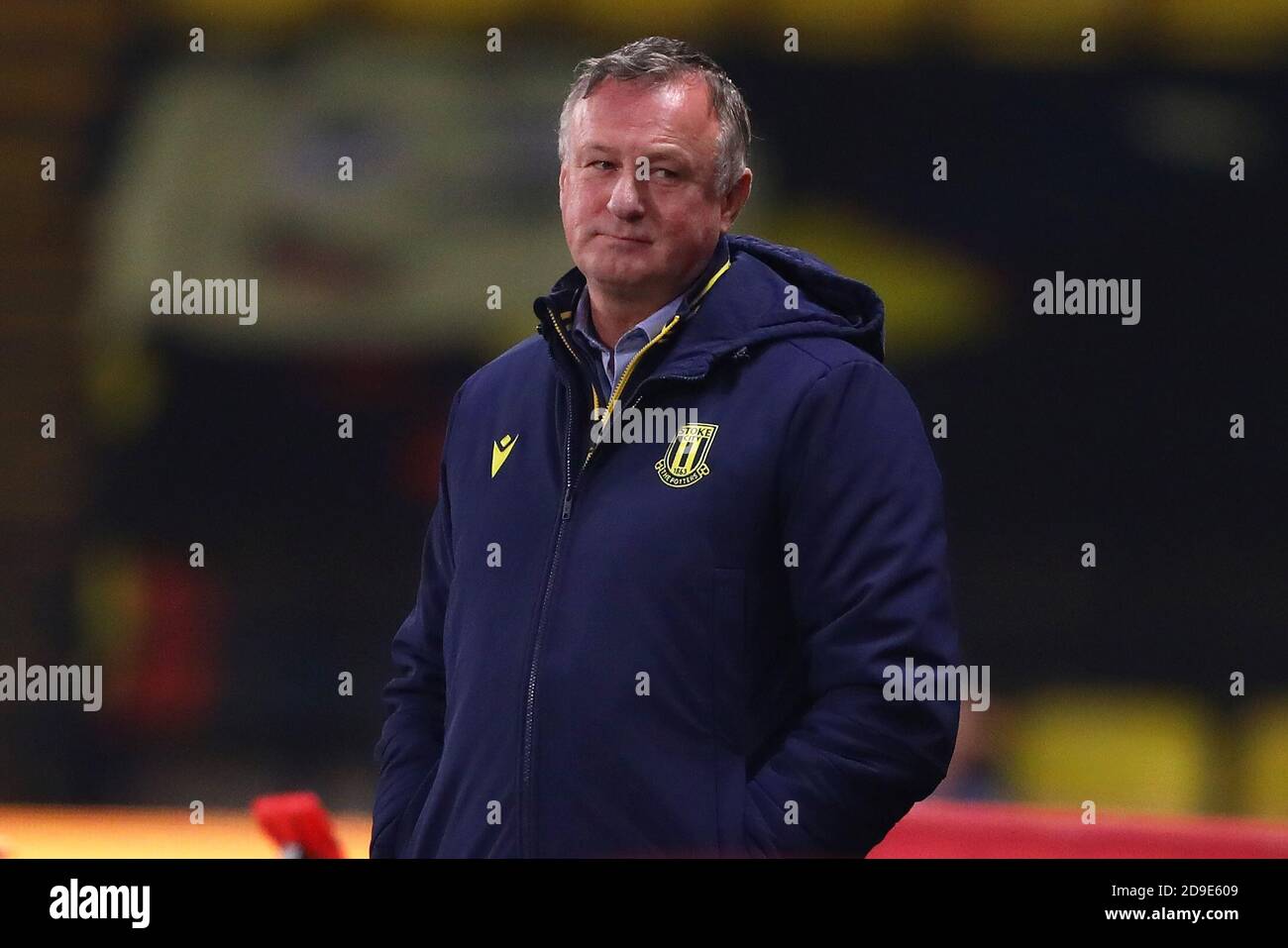 Manager of Stoke City, Michael O'Neill - Watford / Stoke City, Sky Bet Championship, Vicarage Road, Watford, Großbritannien - 4. November 2020 nur zur redaktionellen Verwendung – es gelten die Einschränkungen von DataCo Stockfoto