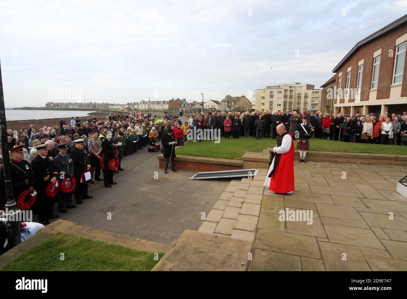 Troon, Ayrshire, Schottland, UK .Remembrance Service und Parade Stockfoto