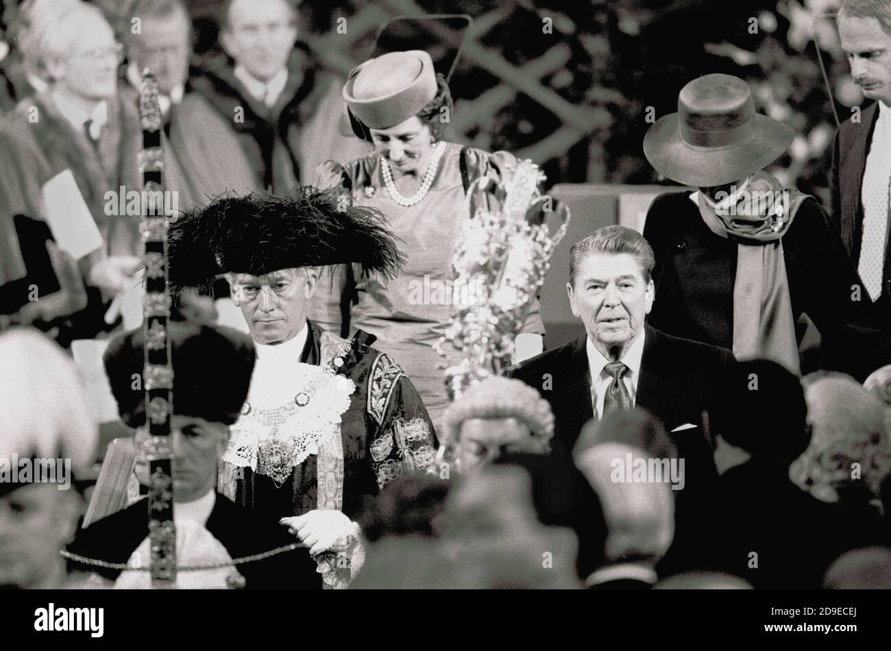 Präsident Ronald Wilson Reagan in der City of London Stockfoto