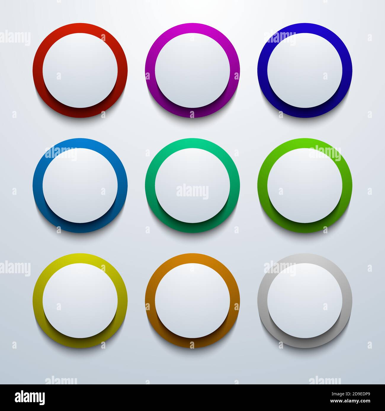 Vektor Moderne bunte Kreis Symbol Set. Stock Vektor