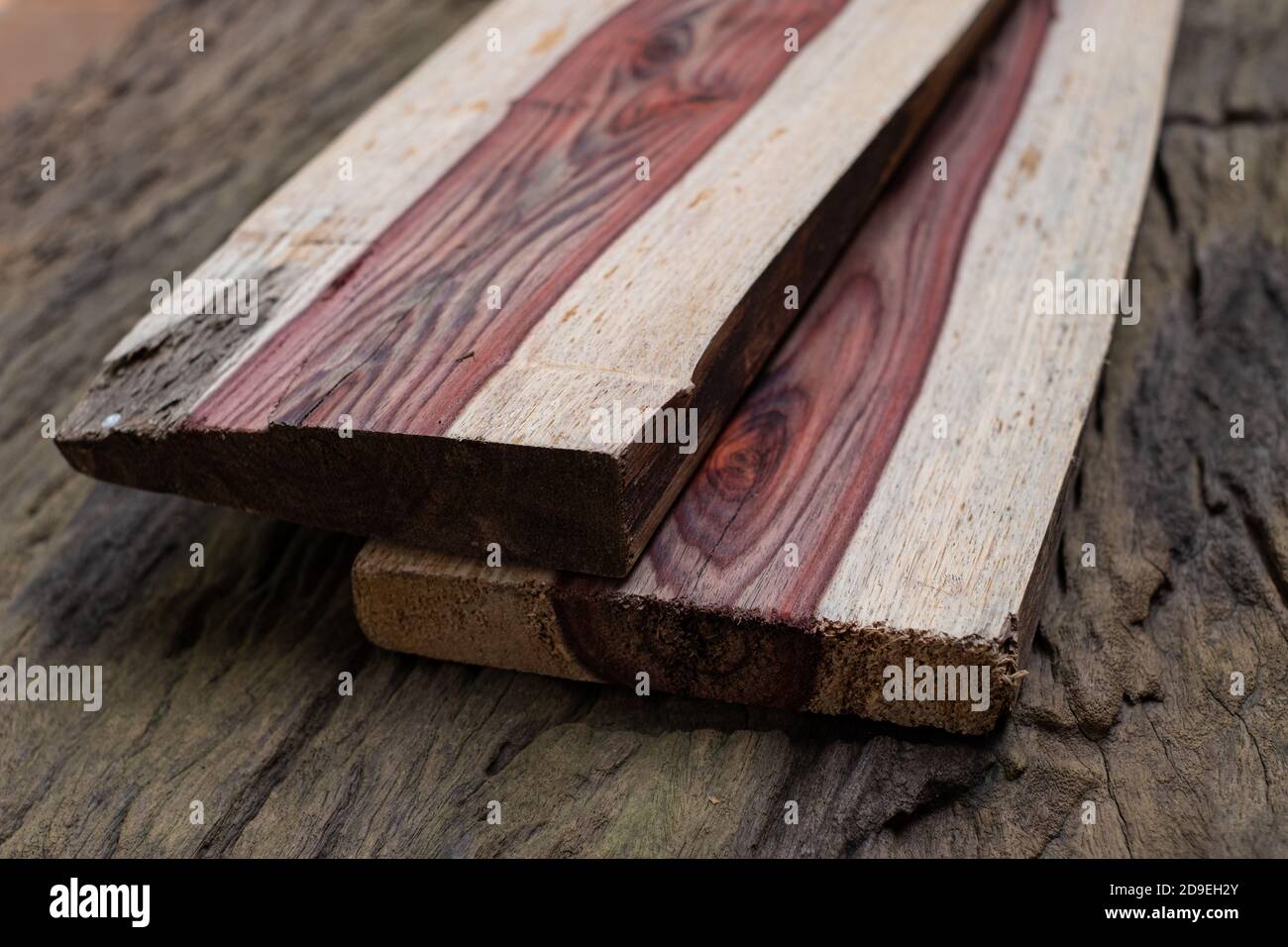 Möbel aus natürlichem siamesischem Rosenholz Stockfoto