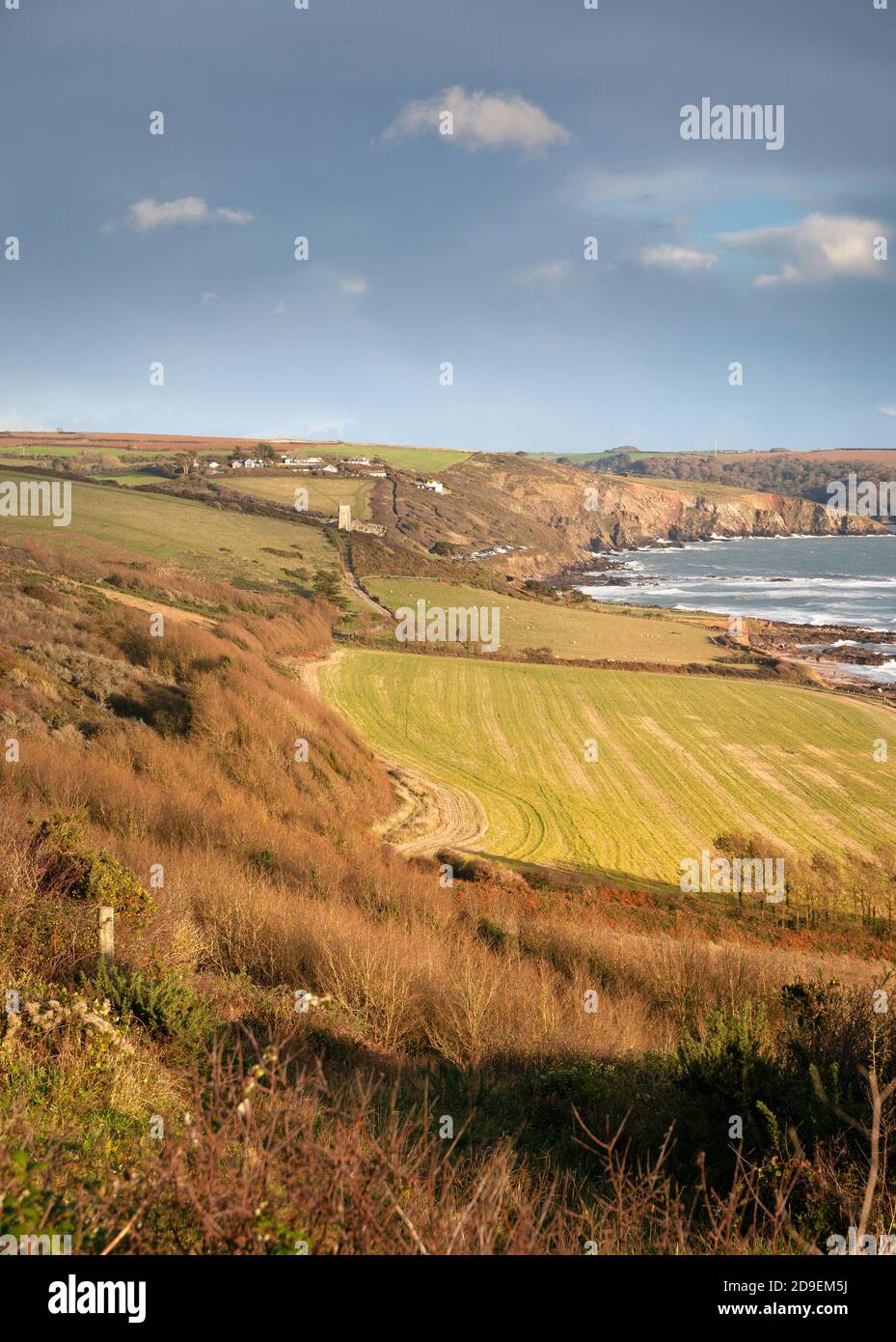 Blick Richtung Wembury Beach, Devon, England. Stockfoto