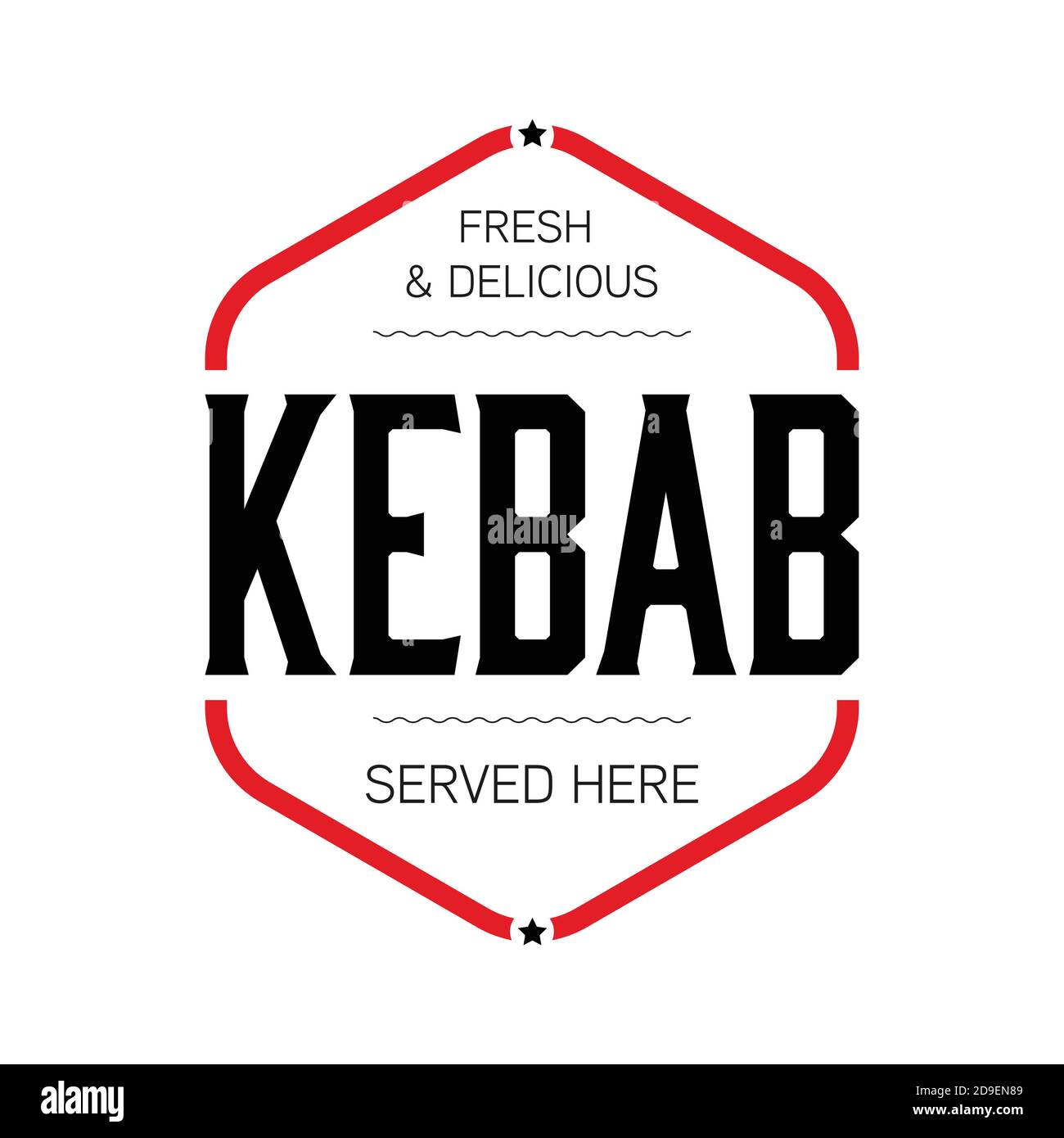 Frisches Kebab Stempel Zeichen vintage Stock Vektor