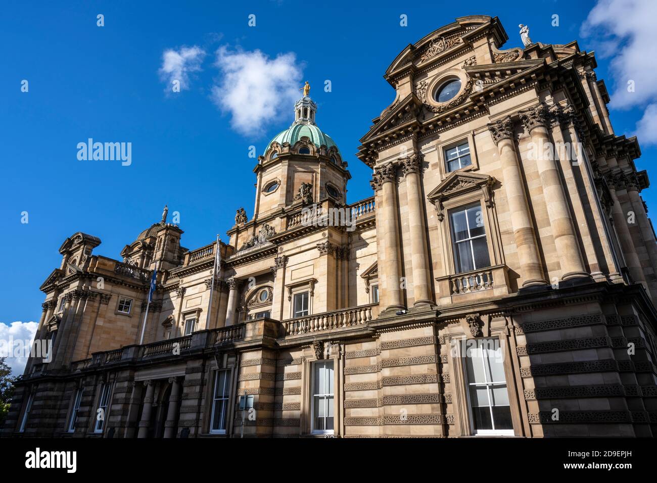 Hauptsitz der Bank of Scotland auf dem Hügel, Edinburgh, Schottland, Großbritannien Stockfoto