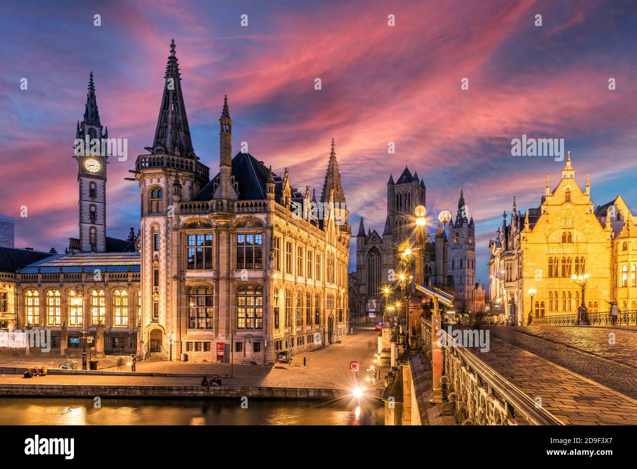 Altstadt, Gent, Ostflandern, Belgien Stockfoto
