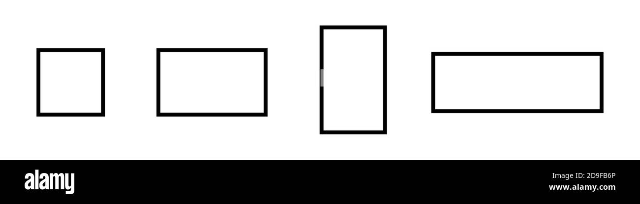 Modell mit Posterrahmen. Vektor-isolierte Illustration. Weiße Plakate Mockup Sammlung isoliert auf grauem Hintergrund. Stock Vektor
