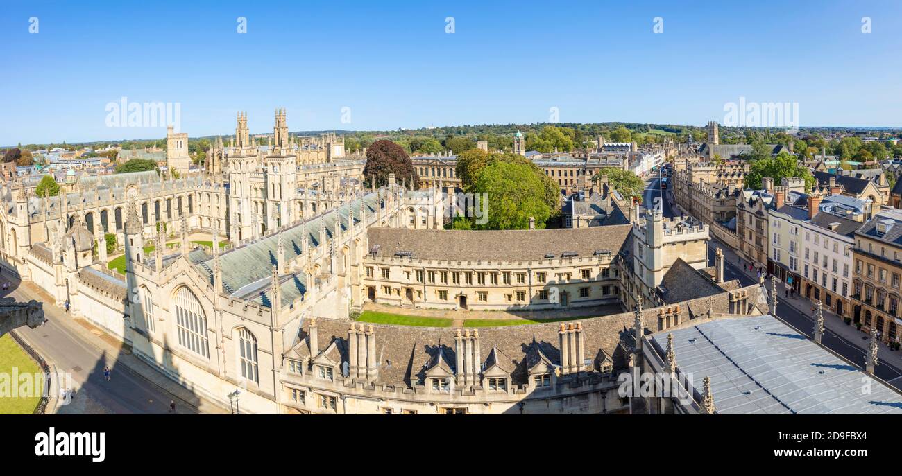 Luftaufnahme des All Souls College Oxford Skyline Oxford Oxfordshire England GB Europa Stockfoto