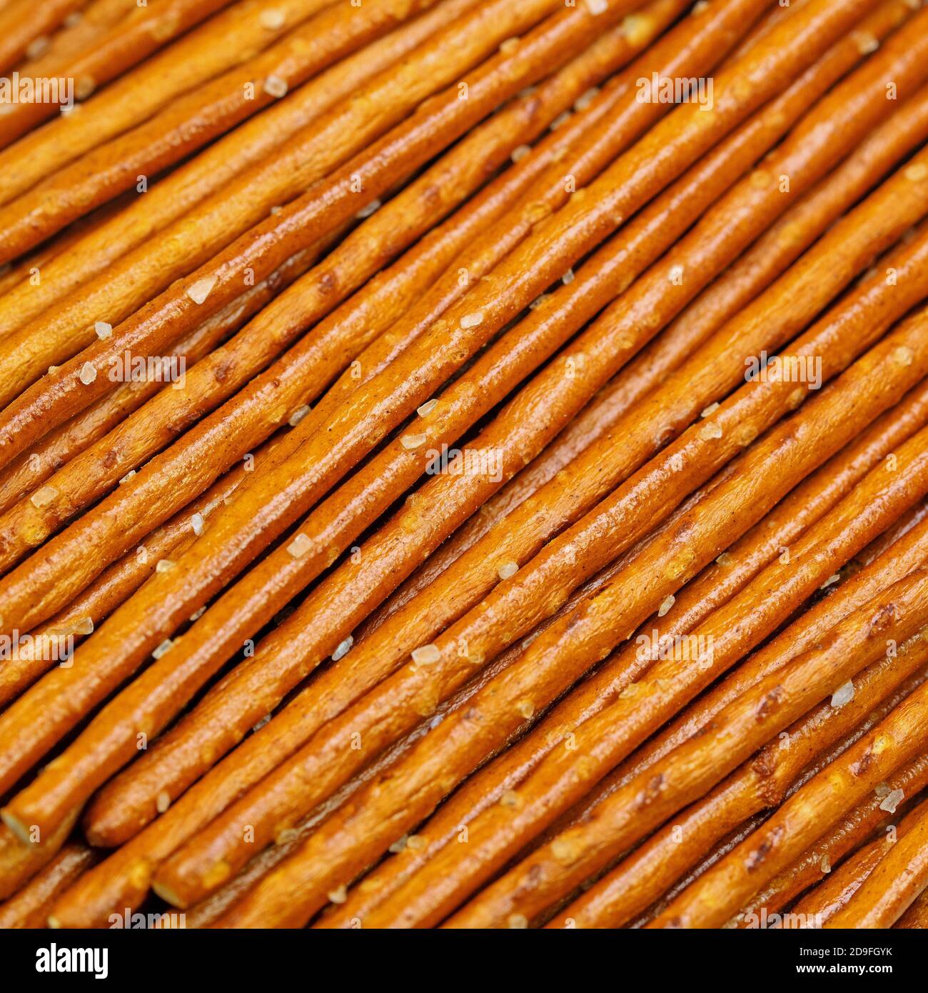 Brezel klebt in einer Nahaufnahme Stockfoto
