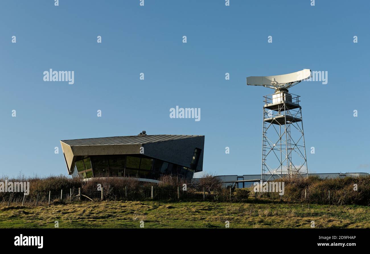 Die Küstenwache Radarstation in Dover, Kent, England. Dover Maritime Rescue Coordination Center. Küstenwache Ihrer Majestät. Stockfoto