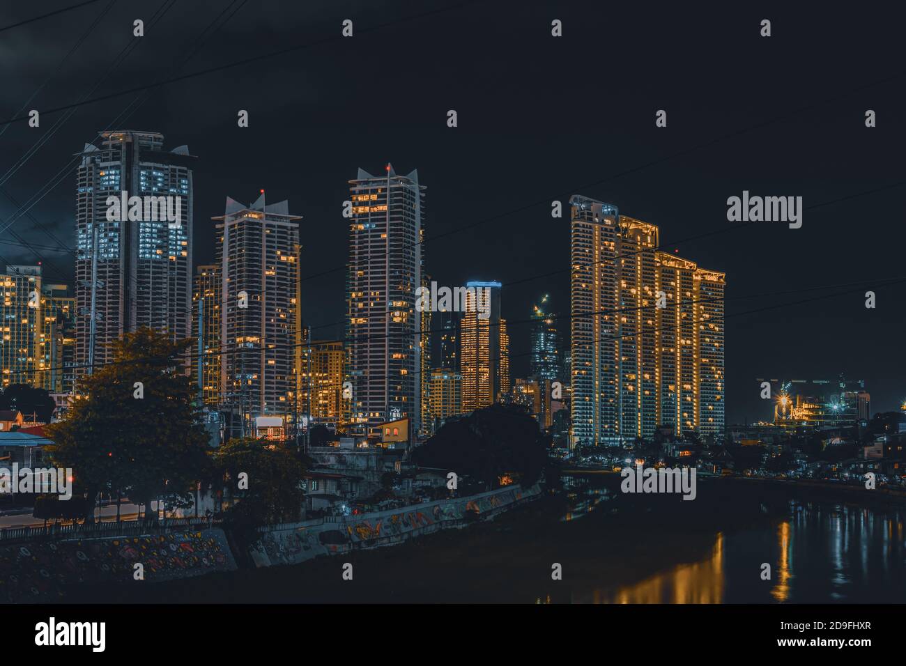 Skyline von Makati Stockfoto