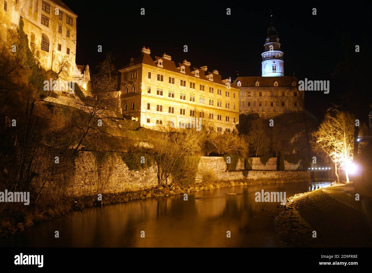 Das Schloss in Cesky Krumlov, Tschechische Republik Stockfoto