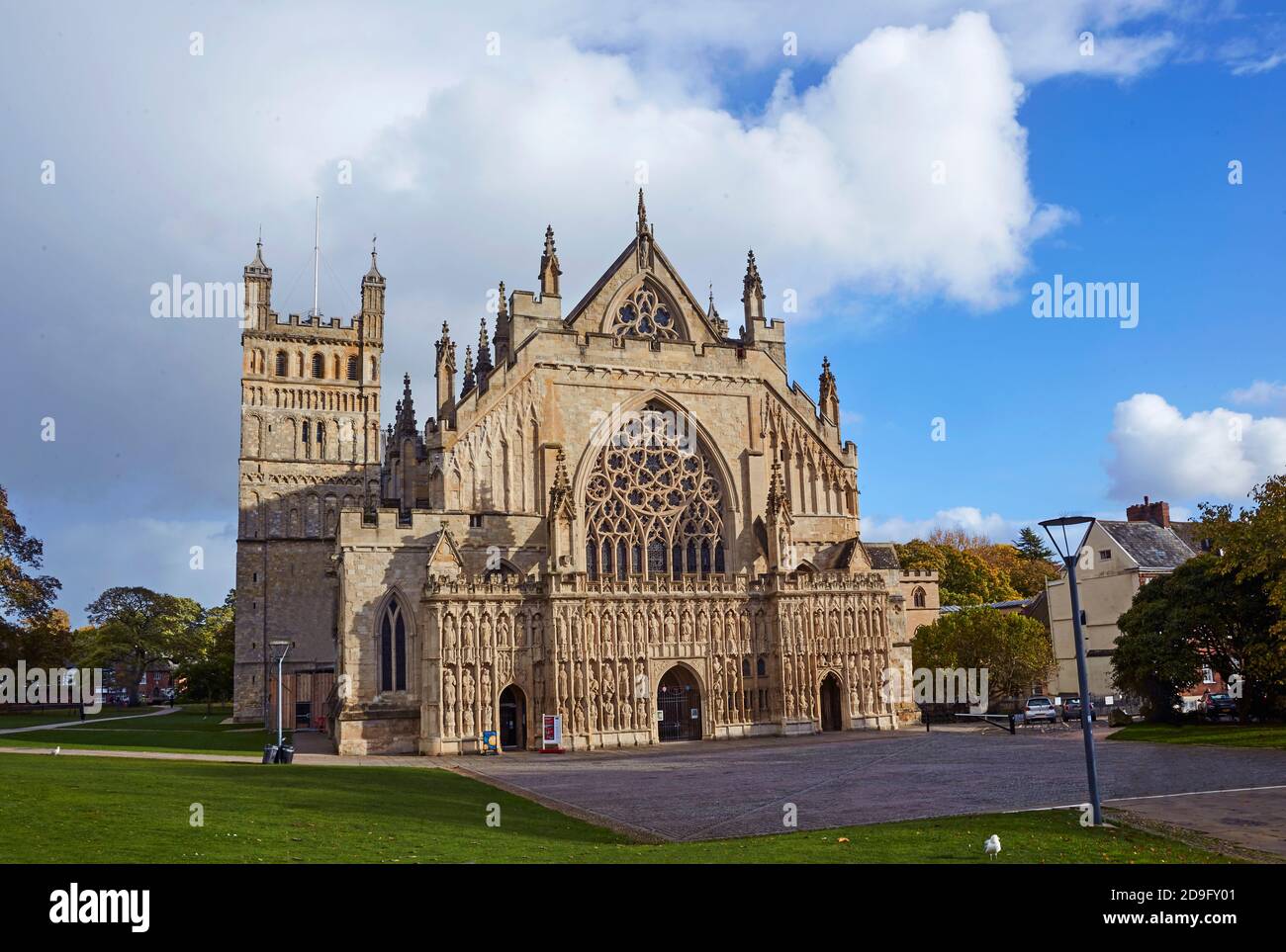 Die anglikanische Kathedrale von Exeter (Kathedrale St. Peter) in Devon, Großbritannien Stockfoto