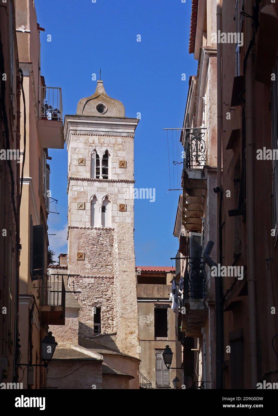 Die mittelalterliche Stadt Bonifacio im Süden Korsikas (Frankreich) Stockfoto