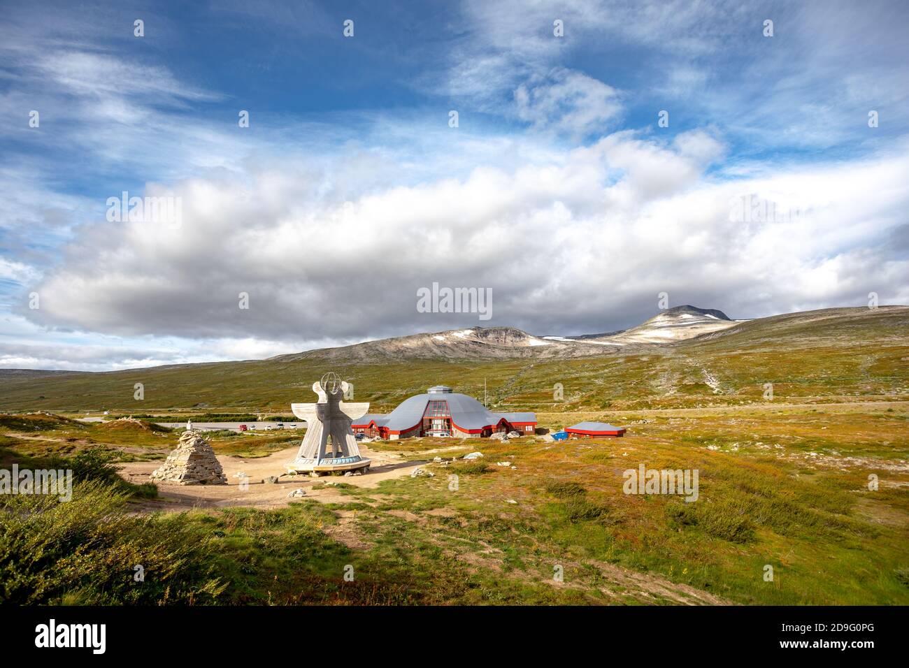Das Polarkreis Zentrum oder Polarsirkelen in Norwegen Stockfoto