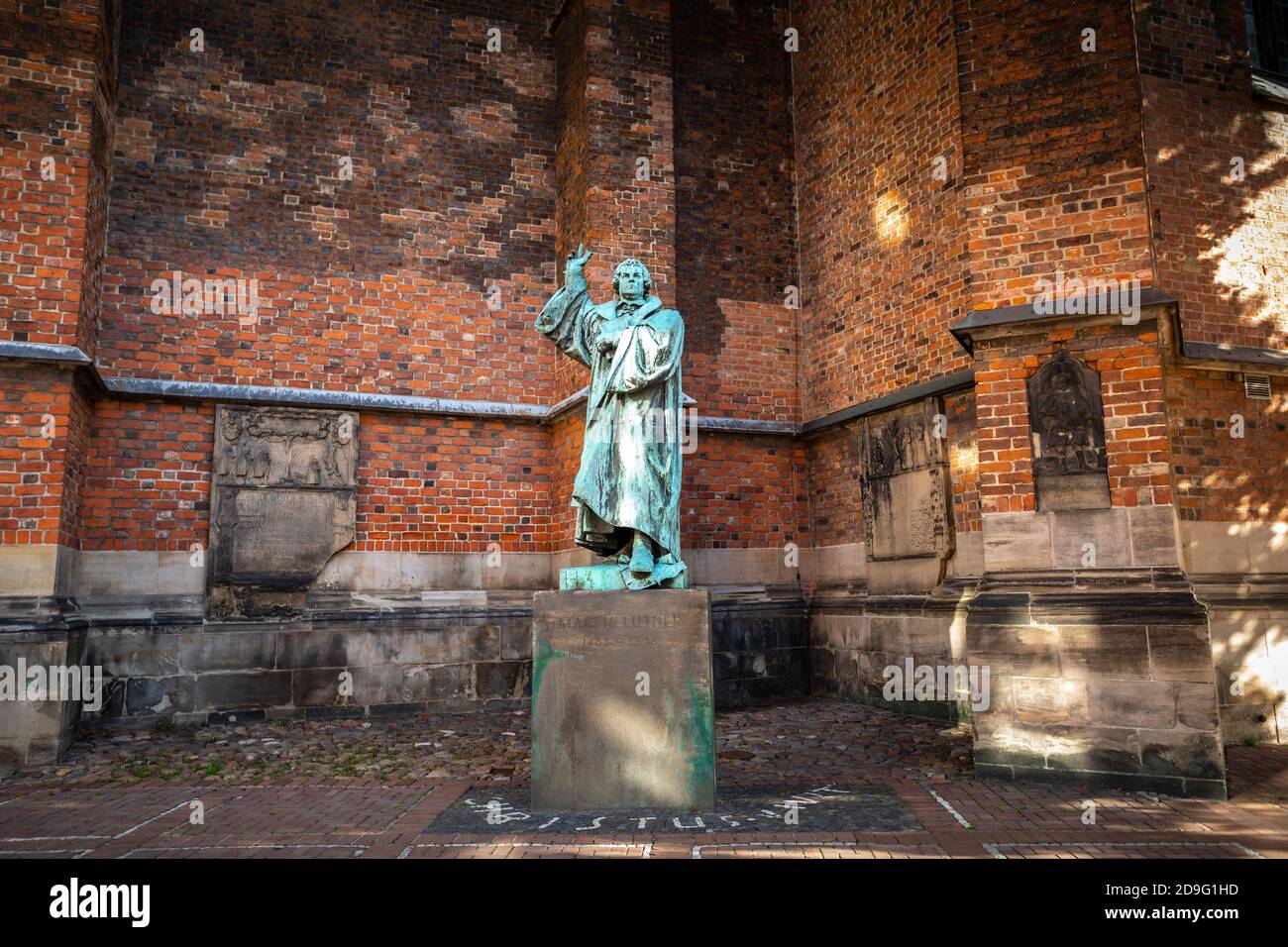 Martin Luther Statue Innenstadt Hannover, Deutschland Stockfoto