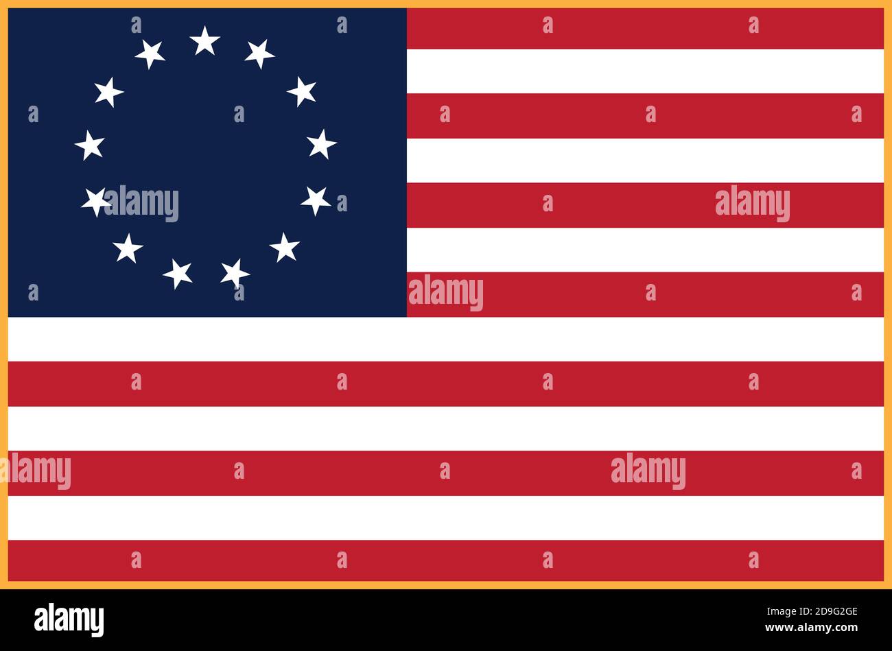 Betsy Ross Flagge Isoliert Vektor Illustration Stock Vektor