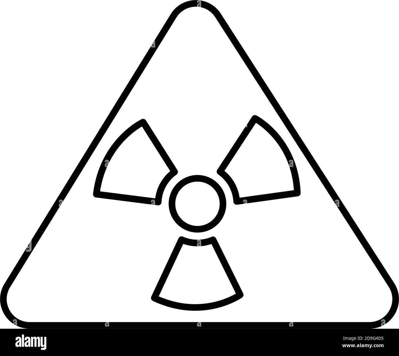 Symbolvektor für Strahlungssymbole auf weißem Hintergrund isoliert Stock Vektor
