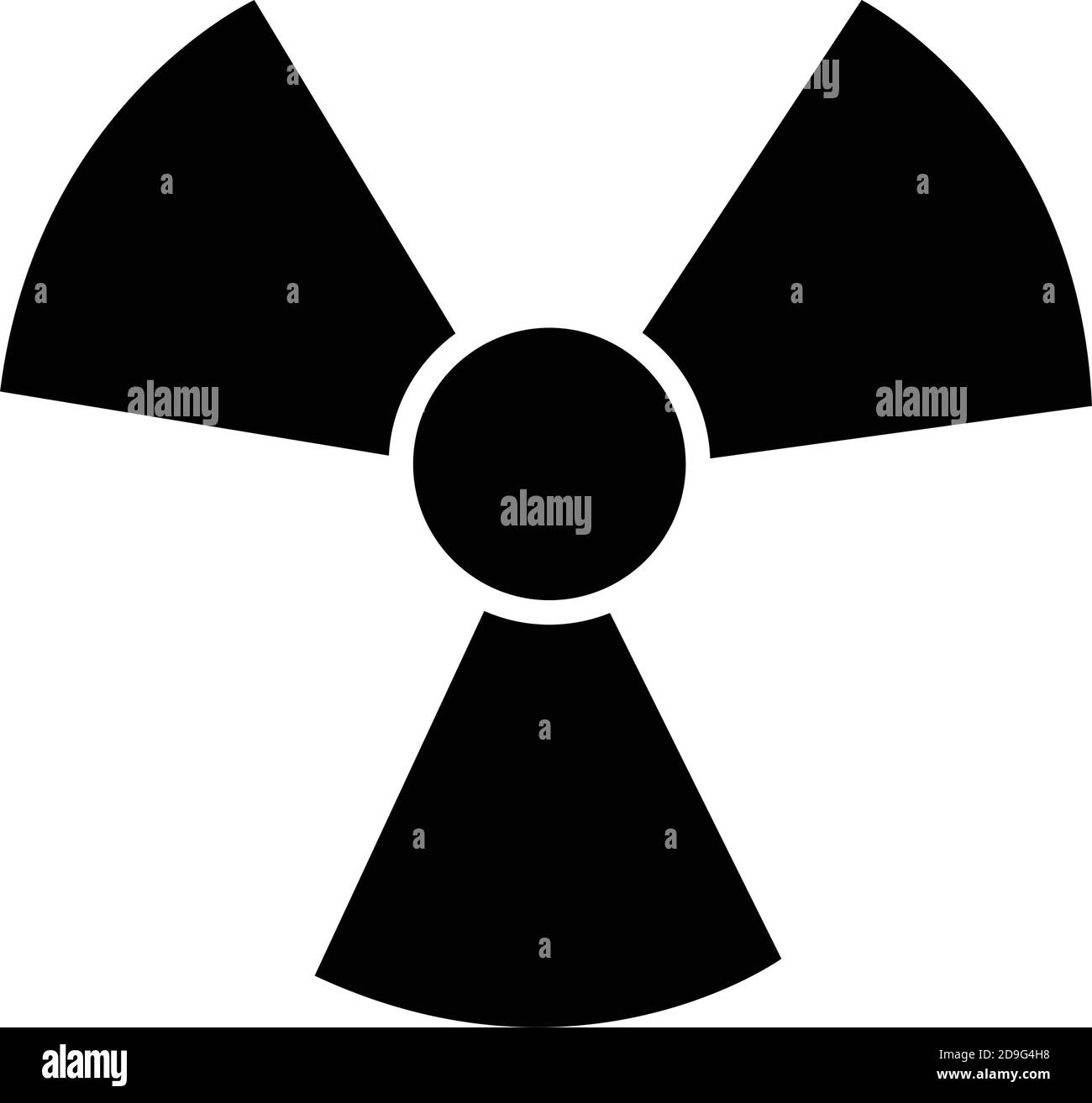 Strahlungssymbol-Vektor auf weißem eps isoliert 10 Stock Vektor