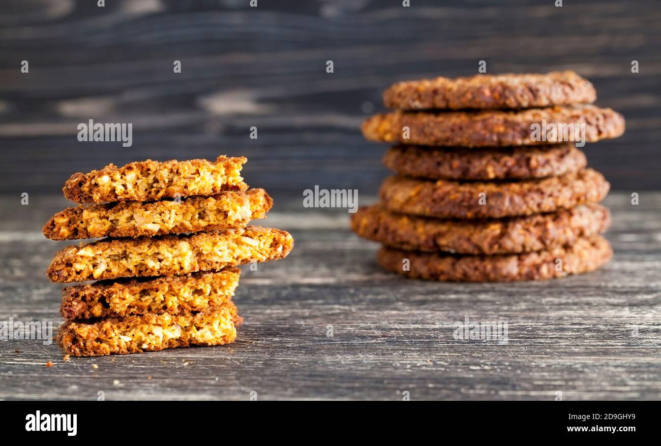 Kekse aus Haferflocken Stockfoto