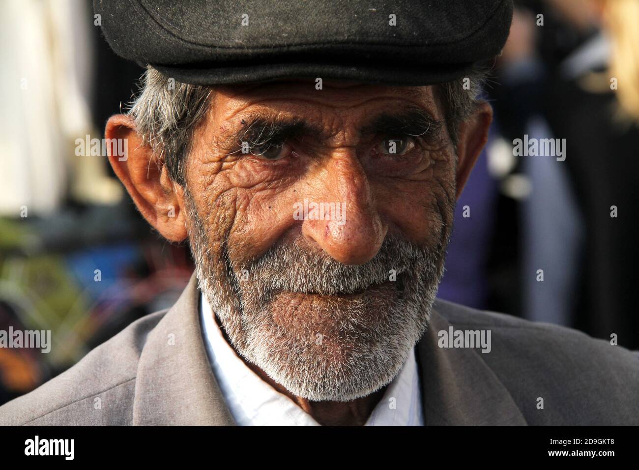 Porträt eines älteren Mannes in Rumänien Stockfoto