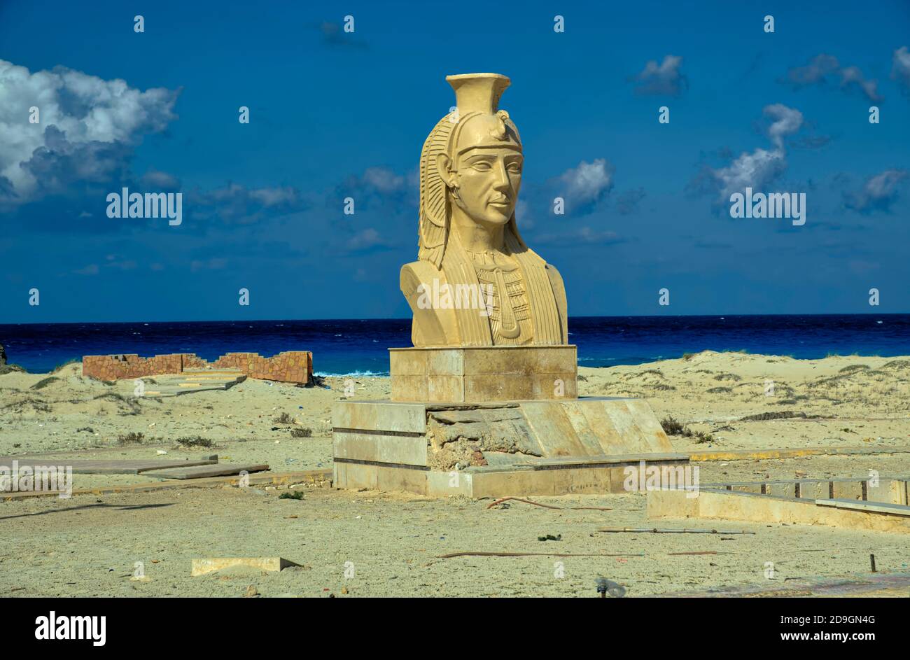 Cleopatras Strand ist sowohl der schönste von Marsa Matruh, vielleicht ganz Ägypten, aber es bietet schlechte Chancen zum Schwimmen. Wenn Sie Ihre Chance ergreifen Sie Stockfoto