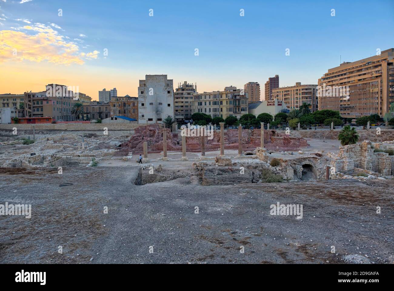 Im 4. Jahrhundert n. Chr. wurde das Zentrum der Stadt zu einer riesigen Baustelle. Der Kern des neuen großstädtischen Projekts war ein Komplex von Big Impe Stockfoto